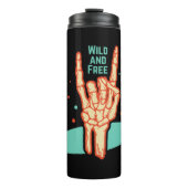 ブラックとレトロサーマルタンブラー タンブラー (正面)