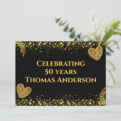 ブラックと祝金ゴールドの50年 招待状 (スタンド正面)