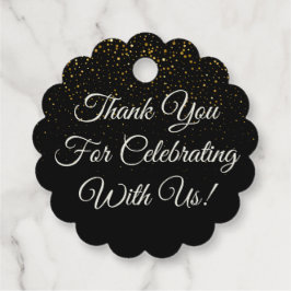 ブラックと金ゴールドありがとう フェイバータグ