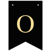 ブラックと金ゴールドおめでとう バンティングフラッグ (第2の旗)