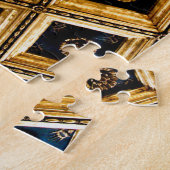 ブラックと金ゴールドのアーキテクチャ ジグソーパズル (側面)