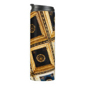 ブラックと金ゴールドのアーキテクチャ タンブラー (回転右)