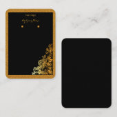 ブラックと金ゴールドのイヤリングカードby Renee 名刺 (正面/裏面)