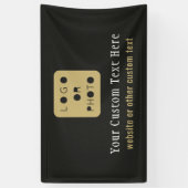 ブラックと金ゴールドのビジネスロゴのフォトシンプルバナー 横断幕 (縦)