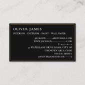 ブラックと金ゴールドのラダーメタリック絵を描デコレータ 名刺 (裏面)