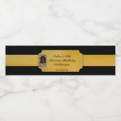 ブラックと金ゴールドの写真のお勧め ペットボトルラベル (シングルラベル)