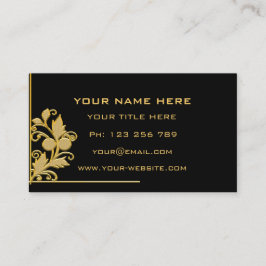 ブラックと金ゴールドの名刺デザイン独自 名刺