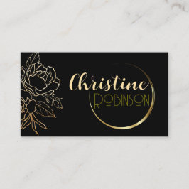 ブラックと金ゴールドの名前をカスタムすると職業 名刺