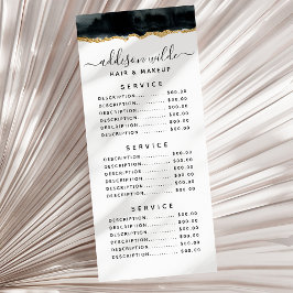 ブラックと金ゴールドの水色のラックカード ラックカード