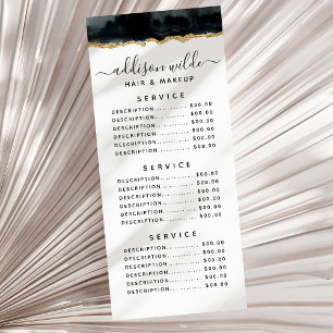 ブラックと金ゴールドの水色のラックカード ラックカード