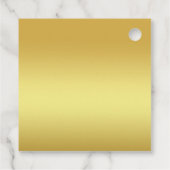 ブラックと金ゴールドの飾り付け誕生日パ感謝していーティー フェイバータグ (裏面)