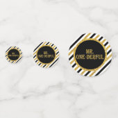 ブラックと金ゴールドのMr.OneDerfulテーブル紙吹雪 コンフェッティ (裏面)