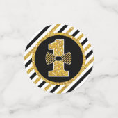 ブラックと金ゴールドのMr.OneDerfulテーブル紙吹雪 コンフェッティ (スモール正面)