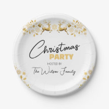 ブラックと金ゴールドエレガントのクリスマスパーティー