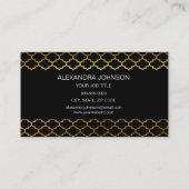 ブラックと金ゴールドエレガントフォイルのメイクアップアーティスト 名刺 (裏面)