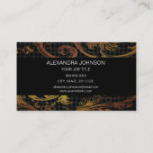 ブラックと金ゴールドエレガントフォイルのメイクアップアーティスト 名刺 (裏面)