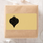 ブラックと金ゴールドカラークリスマスボーブルデザイン。 ラベル (インサイチュ)