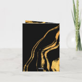 ブラックと金ゴールドクラシック結婚式招待状 招待状 (裏面)