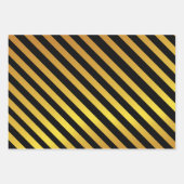 ブラックと金ゴールドクリスマス ラッピングペーパーシート (正面3)