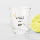 ブラックと金ゴールドクールパパエバーショットグラス ショットグラス (正面)