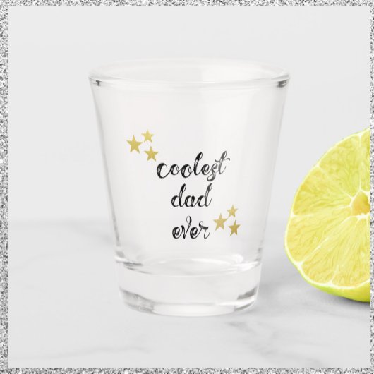 ブラックと金ゴールドクールパパエバーショットグラス ショットグラス