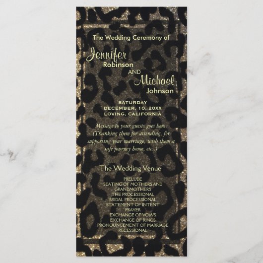 ブラックと金ゴールドグリッター プログラム (正面)