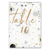 ブラックと金ゴールドサンムーンスターズ結婚ズ テーブルナンバー (裏面)