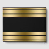 ブラックと金ゴールドストライプ縁ど ゲストブック (裏面)