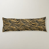ブラックと金ゴールドタイガーストライプの ボディピロー (裏面)