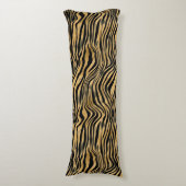 ブラックと金ゴールドタイガーストライプの ボディピロー (正面縦)