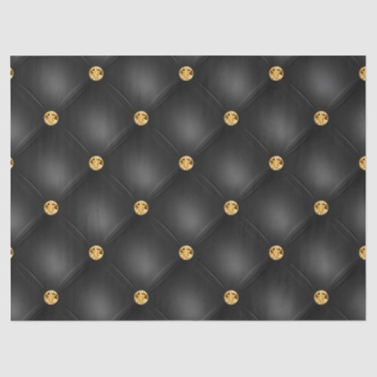 ブラックと金ゴールドタフテッド 薄葉紙 (正面)