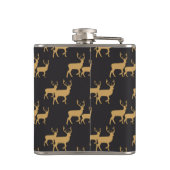 ブラックと金ゴールドトナカイ フラスク (裏面)