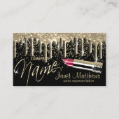 ブラックと金ゴールドドリップ 名刺 (正面)