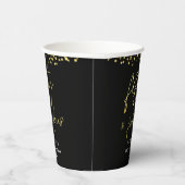 ブラックと金ゴールドフィフティと素晴らしい50誕生日 紙コップ (右)
