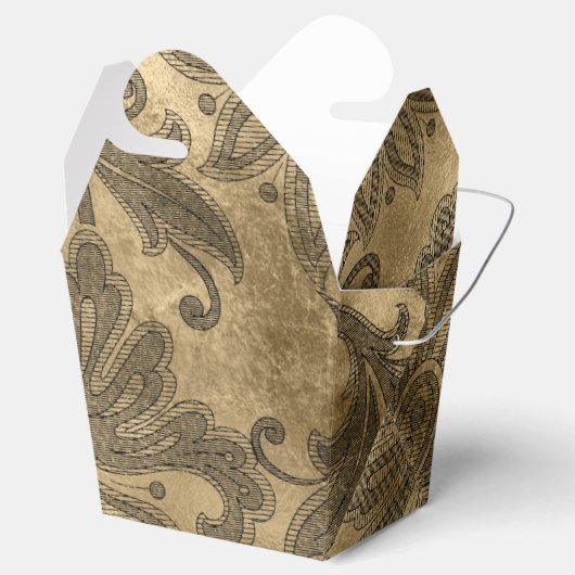 ブラックと金ゴールドフェイクホイルダマスク フェイバーボックス (オープン)