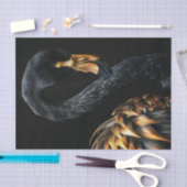 ブラックと金ゴールドフラミンゴ5 薄葉紙 (クラフト)