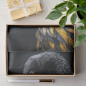 ブラックと金ゴールドフラミンゴ8 薄葉紙 (ギフト)