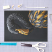 ブラックと金ゴールドフラミンゴ8 薄葉紙 (クラフト)