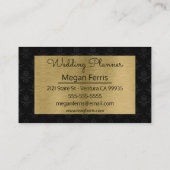 ブラックと金ゴールドプロフェッショナル 名刺 (裏面)