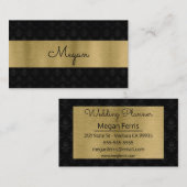 ブラックと金ゴールドプロフェッショナル 名刺 (正面/裏面)