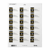 ブラックと金ゴールドホワイトストライプズのチームジャージー ラベル (フルシート)