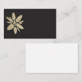 ブラックと金ゴールドモダンの名刺RSVPカード エンクロージャーカード (正面/裏面)