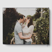 ブラックと金ゴールドモダンフォト結婚ズのゲストブック ゲストブック (裏面)