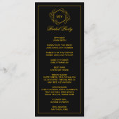 ブラックと金ゴールドモノグラム両面プログラムカード プログラム (裏面)