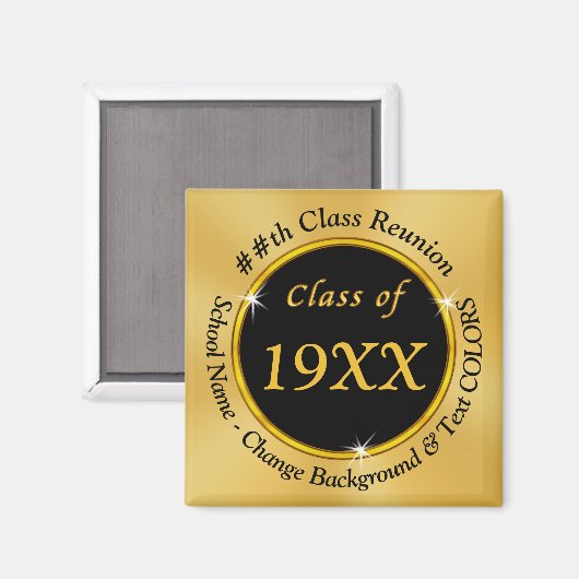 ブラックと金ゴールド格安クラスの懇親会は磁石を好む マグネット (正面/裏面)