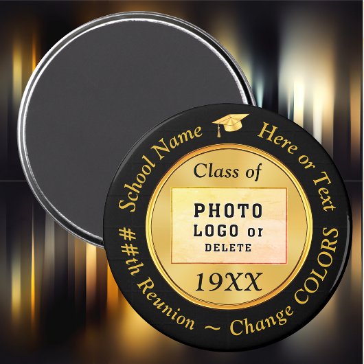 ブラックと金ゴールド格安、クラス懇親会パーティーの好意 マグネット