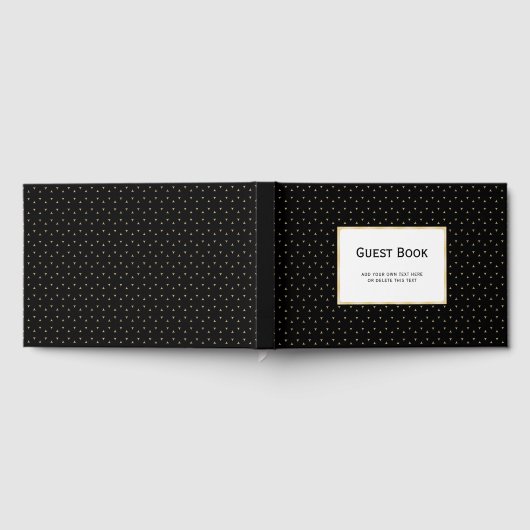 ブラックと金ゴールド独自の文字を追加 ゲストブック (全面)