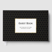 ブラックと金ゴールド独自の文字を追加 ゲストブック (正面)
