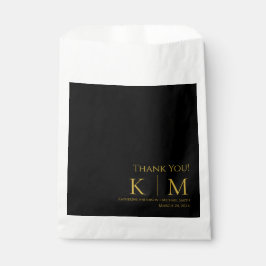 ブラックと金ゴールド結婚の感謝 –  フェイバーバッグ