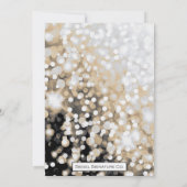 ブラックと金ゴールド結婚式招待状 招待状 (裏面)